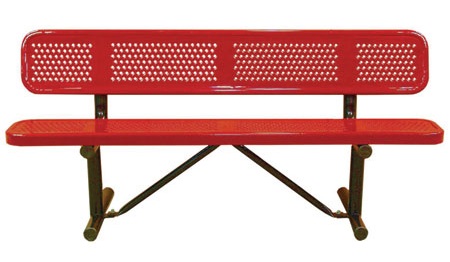 Standard Perforated Player's Bench with Back